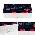 thumbnail image 4 of Valentine's Day Earring Organizer Jewelry Box Necklace Organizer PU Leather with Removable Compartment Portable, 4 of 6
