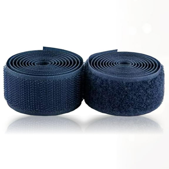 1 Inch Wide Navy Sew on Hook and Loop Tape Non-Adhesive 1 Yd Length Blue Nylon Hook Loop Tape Fabric Fastener Set for Military Form Bags Clothes Shoes Backpacks DIY Craft