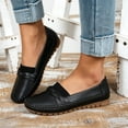 thumbnail image 2 of Women Orthopedic Loafers Arch Support Non Slip Comfortable Shoes Breathable Casual Slip on Leather Wide Width Shoes for Work Nursing Black Size 9, 2 of 4