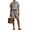 Gray, variant on Two Piece Cotton Linen Short Sets for Women Summer Lounge Outfits for Casual Beach Daily Wear(No Bag)