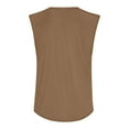 thumbnail image 5 of ADSSDQ Mens Cotton Sleeveless Tank Tops Cut Off Muscle Gym T Shirts Running Beach Loose Fit Tees Basic Workout Tops Light Brown S, 5 of 5