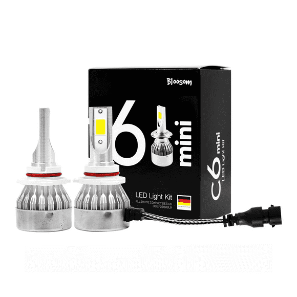 Kit Luces Led Bloosom  C6 Mini Iron Led Conector 9006 X2 Autos Plata
