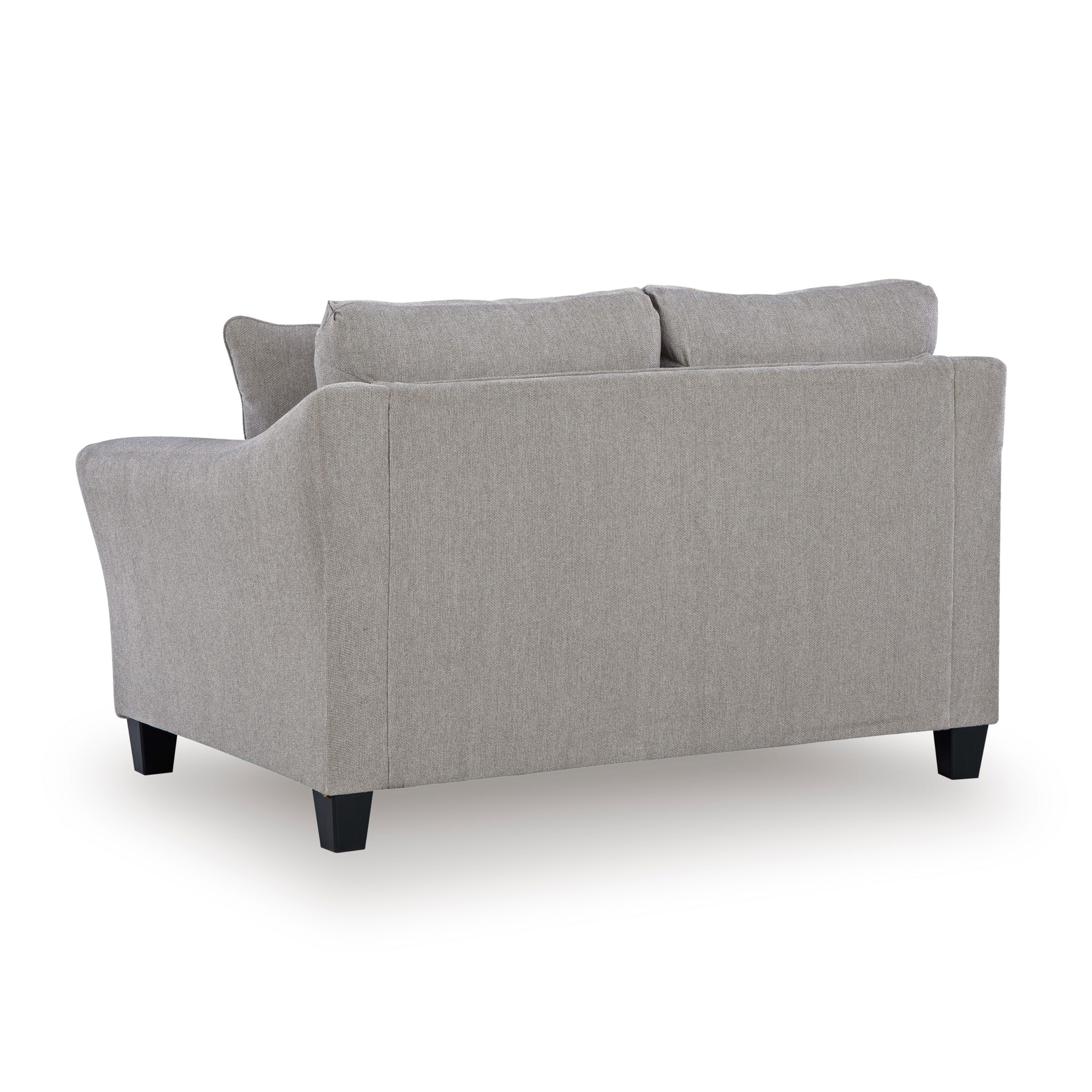 Roundhill Furniture Elaris Contemporary Flared Arm Loveseat with Soft Chenille Upholstery, Taupe