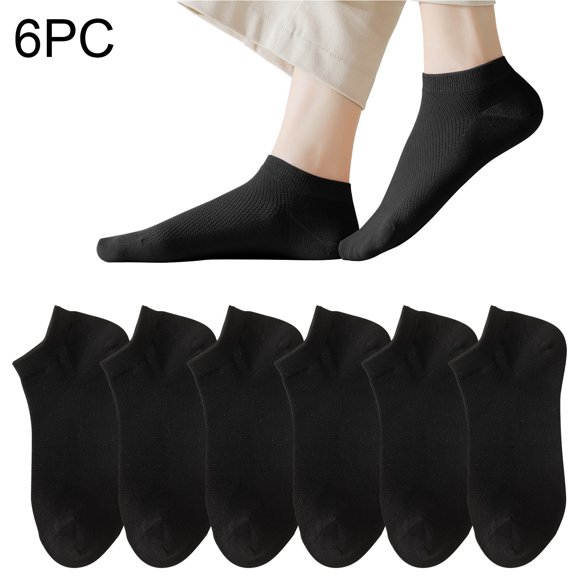 Socks for Women, 6 Pairs Womens Socks Mesh Ventilation Non Slip Liner Footies Thin Socks Lightweight Socks