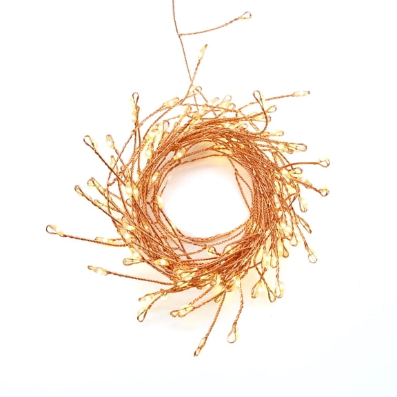 120ct. Warm White LED Firecracker String Lights with Copper Wire by Ashland