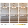 thumbnail image 3 of Ceiling Fan with Light Modern LED Fan Chandelier +4 Blades W/ Remote Control Gold for Indoor, 3 of 19