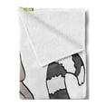 thumbnail image 2 of Lemur Soft Flannel Fleece Throw Blanket, Exotic Wild Monkey Ring Tailed Hugging on Branch Cartoon, Cozy Plush for Indoor and Outdoor Use, 50" x 60", Grey Yellow, by Ambesonne, 2 of 5