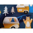 thumbnail image 5 of oneOone Cotton Cambric Navy Blue Fabric Camping Hike Point Craft Projects Decor Fabric Printed By The Yard 42 Inch Wide, 5 of 6