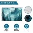 thumbnail image 6 of Teal Mountain Placemats Set of 8, Misty Forest Nature Woodland Pine Tree Landscape Placemats for Dining Table, Place Mats for Kitchen Tabletop, Waterproof Wipeable Dining Table Mats Set, 6 of 9