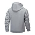 thumbnail image 4 of FEIFLY Men's Heavyweight Plush Windproof Zip Up Outerwear Jackets Long Sleeve Warm Hooded Sweatshirt Outerwear Coats, 4 of 4