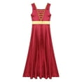 thumbnail image 4 of iiniim Women's Sleeveless Tunic Overlay Dance Cover Up Maxi Dress Burgundy XXL, 4 of 7