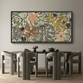 thumbnail image 6 of Large Framed Canvas Print Colorful Botanical Floral Illustration with Vintage StyleWall Art Decorative Ready to Hang Painting for Living room Bedroom 60x30 inches Black Frame, 6 of 9