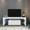 White, variant on Cfowner Modern TV Stand with RGB LED Light, Wood Television Stand Media Storage Console Cabinet with Open Shelves, Entertainment Center Living Room Bedroom