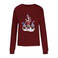 thumbnail image 3 of Cmfcve Ugly Christmas Pullover for Women Plus Size Fall Winter Long Sleeve Sweatshirt Crewneck Straight Shoulder Holiday Printed Top, 3 of 3