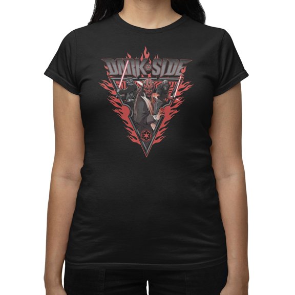 Star Wars Women's Dark Side Sith Tri Vader Maul Kylo T-Shirt (Black, S-XXL)