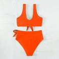 thumbnail image 4 of Women Slimming Ruffle One Piece Swimsuits Ruched Tummy Bathing Suits, 4 of 5