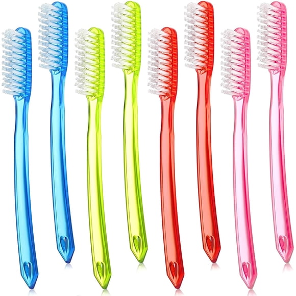 Zopeal Extra Hard and Firm Toothbrush for Adults Bulk Huge Large Long Head Bristle Full Head Manual Toothbrush for Whitening Cleaning(8 Pieces)
