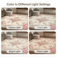 thumbnail image 7 of ODIKA 8'x10' Washable Area Rug Pink Long Vintage Scroll Border Sage Bathroom Runway Bedside for Living Room, Under Sectional, Family , Durable, Non-Slip, 7 of 7