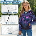thumbnail image 6 of Uourmeti Love Heart Purple Flower Horse Teen Girls Casual Hoodie Long Sleeve Soft with Pockets Loose Comfy Pullover for Daily Wear Size 14-16, 6 of 7