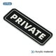 thumbnail image 3 of Uxcell Señal Privada para Puerta 6"x2" Etiqueta Adhesiva de Privacidad Instalación Fácil Negro 2 Paquete, 3 of 7