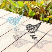 Masteelf  20 X23cm Garden Bird Statue Outdoor Wrought Iron Ornament Home Decor