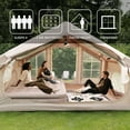 thumbnail image 6 of 6.3㎡ 4-Season Inflatable Camping Tent with Canopy Clear Skylight 420D Oxford Waterproof Windproof Air Tent with Mesh Windows & Doors, 6 of 16