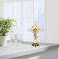 thumbnail image 6 of Religious Gifts Jesus on Cross Statue Tabletop Crucifix Cross Home Decor - 8" - Gold, 6 of 6