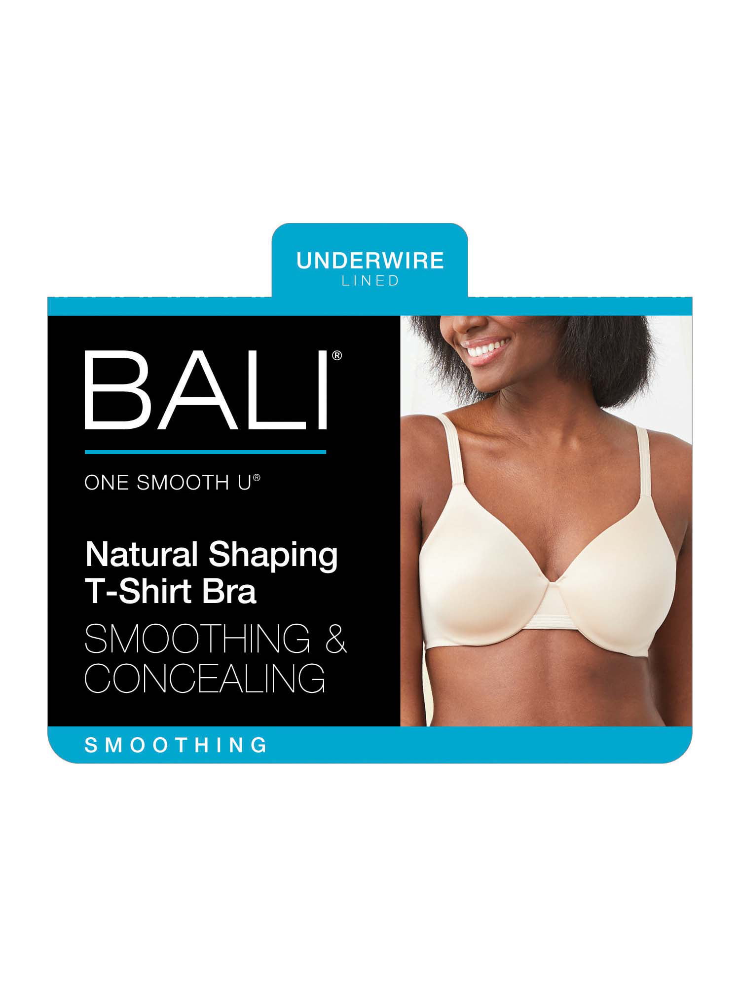 Bali One Smooth U Smoothing & Concealing Underwire Bra Soft Taupe 38D  Women's
