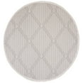 thumbnail image 3 of SAFAVIEH Machine Washable Rug Indoor/Outdoor Bermuda Collection - Bermuda Carleen Geometric Indoor/Outdoor Area Rug, Cream/Grey, 8' x 8' Round, 3 of 5