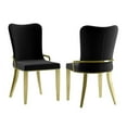 thumbnail image 4 of Milan Ridley Contemporary Dining Side Chair in Black/Brushed Gold (Set of 2), 4 of 12