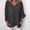 Black, variant on KIHOUT Tops For Women Clearance Fashion Women's V-Neck 3/4 Sleeve Solid Casual T- Shirt Blouse Tops