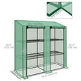 thumbnail image 3 of Outsunny Mini Serre avec 3 Niveaux 6 Tablettes Serre Portable, Vert, 3 of 10