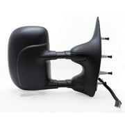 61199F - Fit System Passenger Side Towing Mirror for 02-08 Ford Econoline Van, textured black, extendable, foldaway, Power
