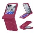 thumbnail image 1 of Vizvera para Motorola Razr 50 Ultra/Razr 60 Pro Funda Tipo Armadura para Teléfono, con Cubierta de Bisagra, Protector de Pantalla Integrado, Funda a Prueba de Golpes con Carga Inalámbrica - Rojo Rosa, 1 of 7