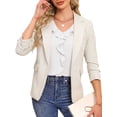 thumbnail image 6 of UVN Blouses for Women V Neck Long Sleeve Shirts Dressy Casual Ruffle Chiffon Tops, 6 of 12