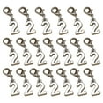 thumbnail image 3 of 20pcs Alloy 2 Shape Pendants with Lobster Clasp DIY Arabic Numeral Dangle Charms Jewelry Making Accessory for Earrings, 3 of 9