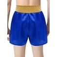 thumbnail image 4 of SiiRoh Boys Boxing Fight Shorts Sequin Muay Thai Kickboxing Training Trunks MMA Grappling Shorts Blue 14, 4 of 7