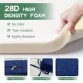 thumbnail image 4 of GKXLH Waterproof Outdoor Bench Cushion 48"x18"x3", 28D High Density Foam Garden Bench Pad with Removable Washable Cover & 2 Pillow Covers for Patio Porch Swing (Navy Blue), 4 of 11