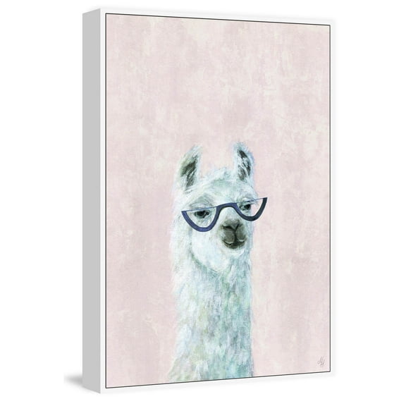 Posh Llama II Floater Framed Painting Print on Canvas