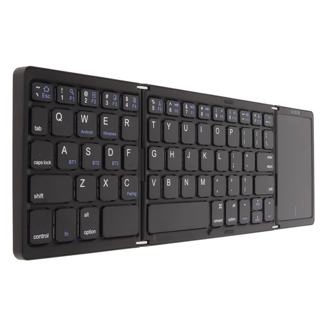 Foldable Keyboard With Touchpad, BT 5.1, Long Battery Life, 3 Fold Storage, Suitable For Smartphones, Tablets, Laptops