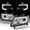 Chrome, variant on AKKON - For 2015-2022 Chevy Colorado Full LED Daytime Running Lamp Bar Projector Headlights Black Housing Clear Lens Set