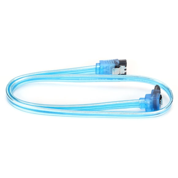 Cable de datos SATA 3.0 azul transparente de estado sólido para transmisión de datos de computadora PC (recto y codo)