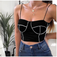 thumbnail image 1 of Mialoley Top Court pour Femmes, Gilet Sans Manches à Bretelles, Bustier Bandeau Non Rembourré, 1 of 7