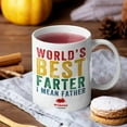 thumbnail image 3 of Personalized World's Best Farter I Mean Father Funny Dad Mugs Birthday Fathers Day Christmas Thanksgiving Gifts from Son Daughter Best Dad Gift 11 oz 15 Oz Ceramic Coffee Mug (1 Kid), 3 of 7