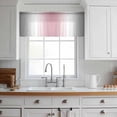 thumbnail image 3 of Pink Grey White Valance Curtains for Kitchen/Living Room/Bathroom/Bedroom Window, Rod Pocket Small Topper Half Short Window Curtains Voile Sheer Scarf, Farmhouse Ombre Color Modern Simple 54"x18", 3 of 8