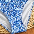 thumbnail image 7 of BRGZLK Girl's 2 Piece Swimsuit Vacation Beach Cute Floral Print Spaghetti Strap Triangle Bikini Set, Kids Girls Swimsuit Two-Piece Set Blue 12-13 Years, 7 of 7