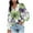 Green, variant on Royisotas Puffy Sleeve Women Plus Size Tops Casual Long Sleeve Soft Fall Button Down Shirts for Women Navy Floral Collared Button up Shirts