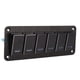 thumbnail image 4 of Panel de interruptor de palanca RV panel de interruptor de palanca de aleación de aluminio de 6 bandas 3PIN DC12V a 24V negro anodizado para motocicletas ANGGREK Otros, 4 of 8