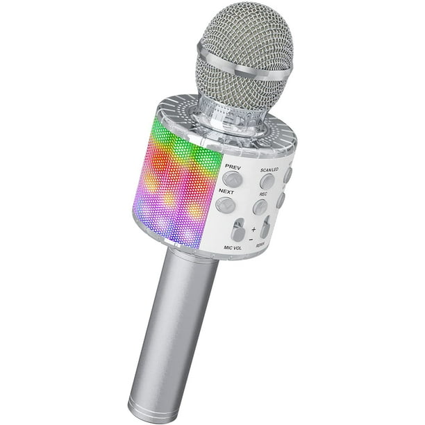 Micro Karaoké avec haut-parleur bluetooth - Jour de Fête - Jeux de lumières  - Décoration de salle