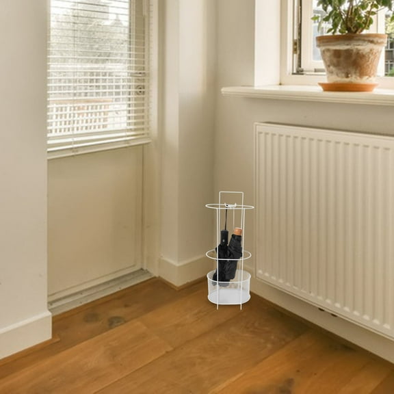 FRCOLOR  Umbrella Stand Indoor Entryway Holders Elevator Entrance White